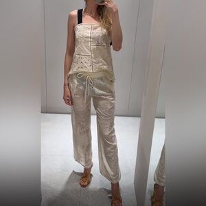 Zara Embroidered Set Pants & Top
